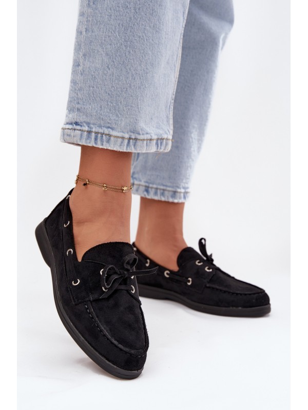 Women's Suede Loafers Big Star RR274948 Black