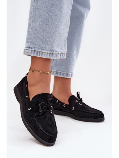 Women's Suede Loafers Big Star RR274948 Black
