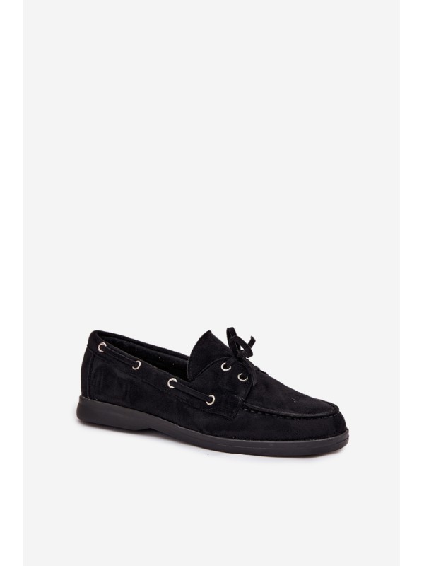 Women's Suede Loafers Big Star RR274948 Black