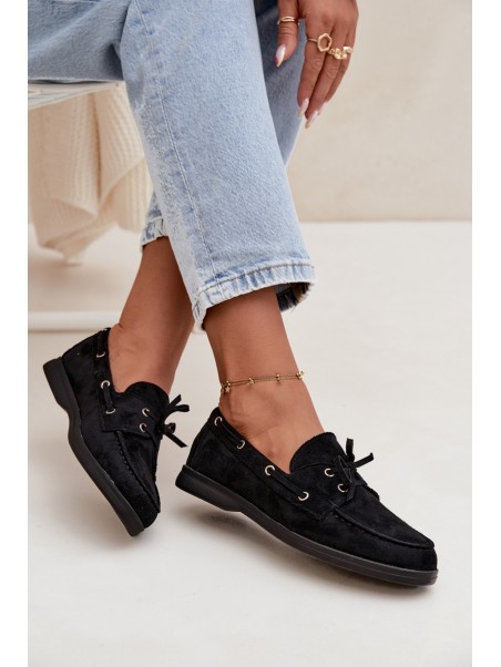 Women's Suede Loafers Big Star RR274948 Black