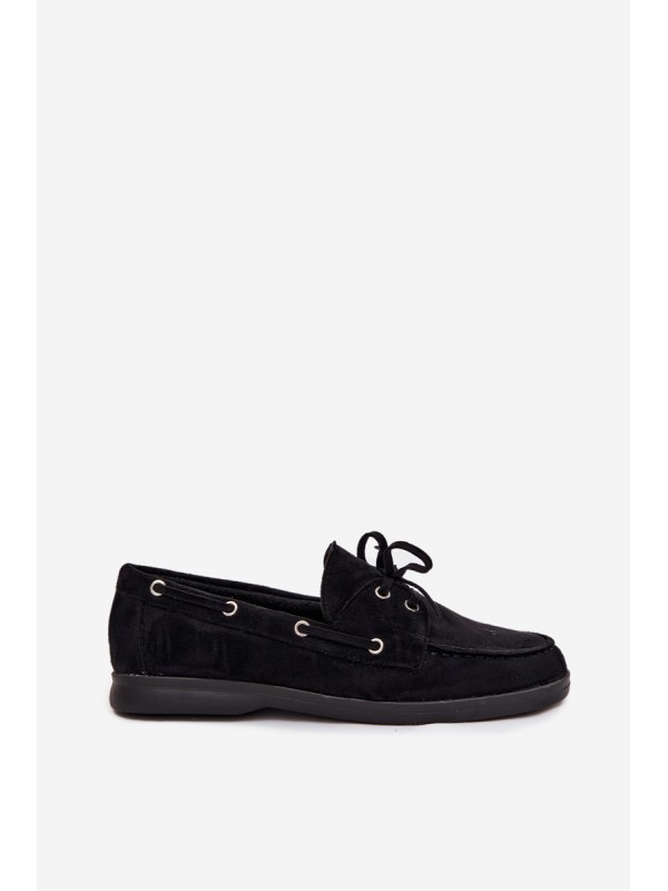 Women's Suede Loafers Big Star RR274948 Black