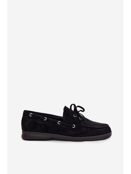 Women's Suede Loafers Big Star RR274948 Black