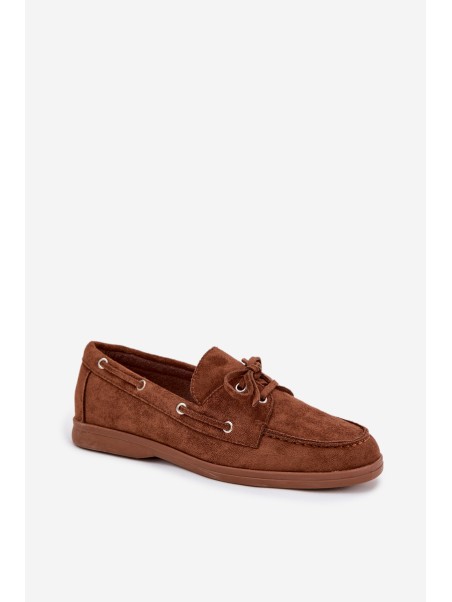 Women's Loafers Moccasins With Lacing Camel Calivra