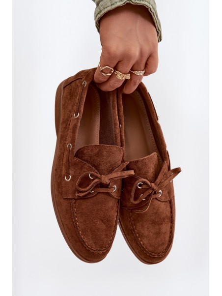 Women's Loafers Moccasins With Lacing Camel Calivra