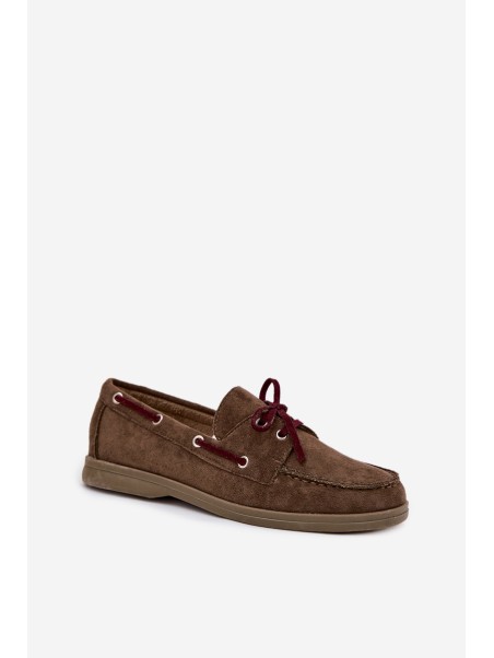 Women's Loafers With Laces Dark Green Calivra