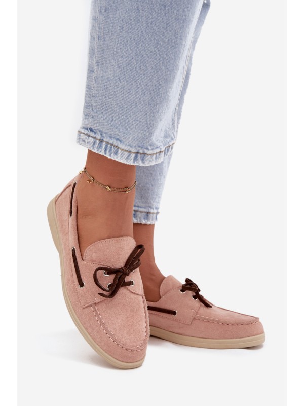 Women's Loafers With Laces Light Pink Calivra Women's Loafers With Laces Light Pink Calivra