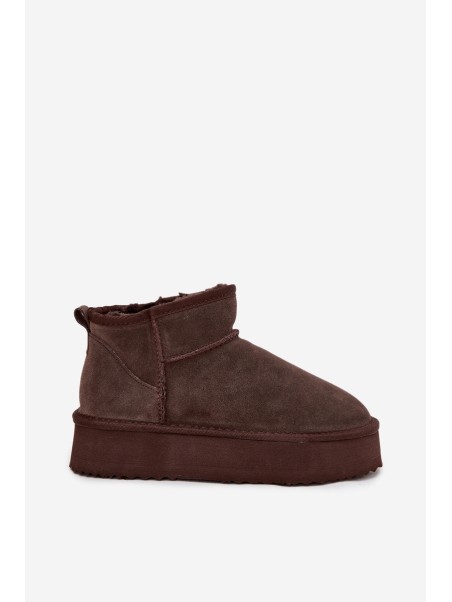 Suede Snow Boots for Women Vinceza 97962 Chocolate