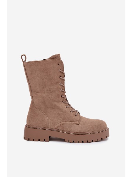Women's Work Boots Lined Khaki Marvielle