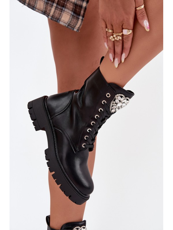 Women's workery with crystals on the tongue light beige Rosira