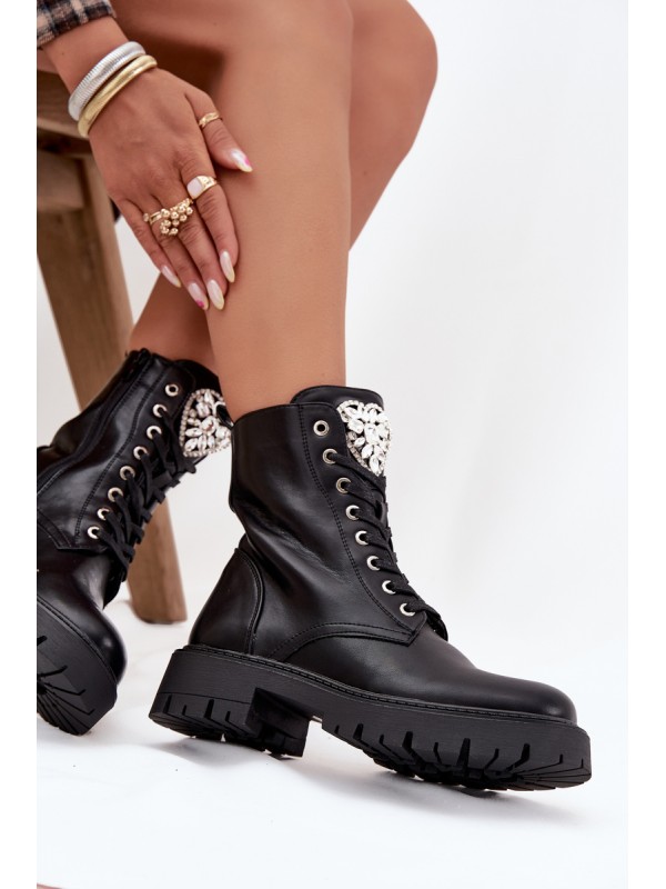 Women's workery with crystals on the tongue light beige Rosira