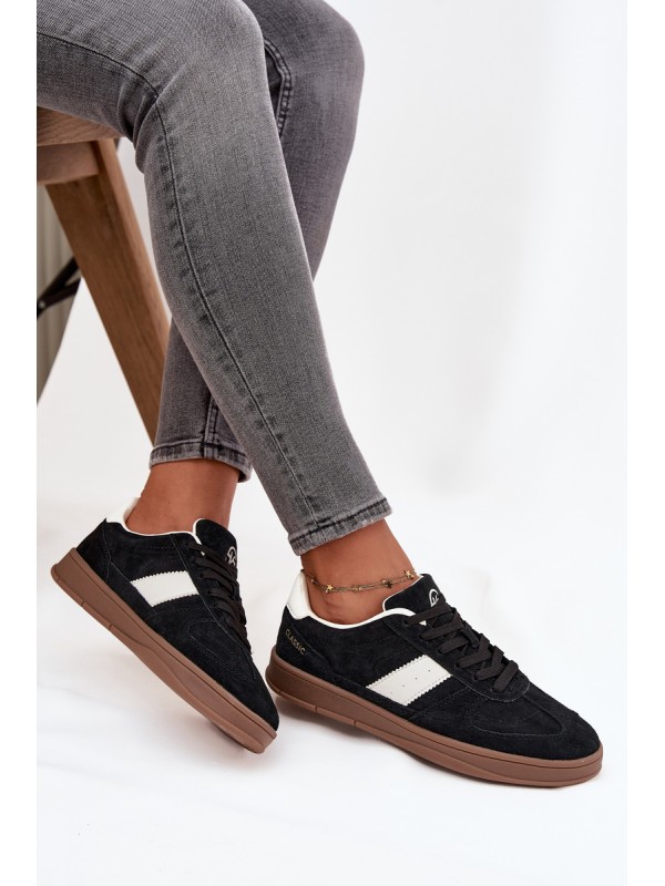 Suede Women's Sneakers Vinceza 14029 Black
