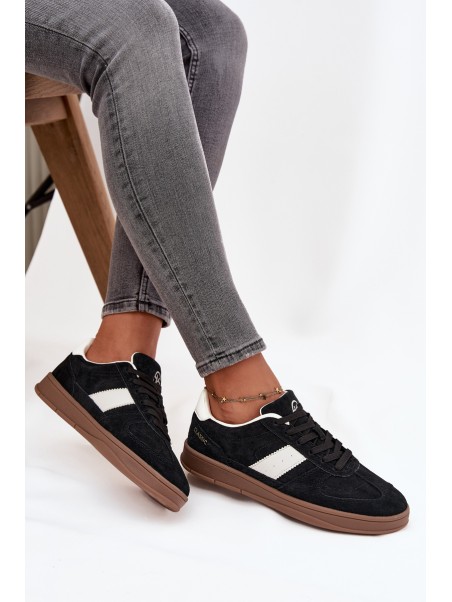 Suede Women's Sneakers Vinceza 14029 Black
