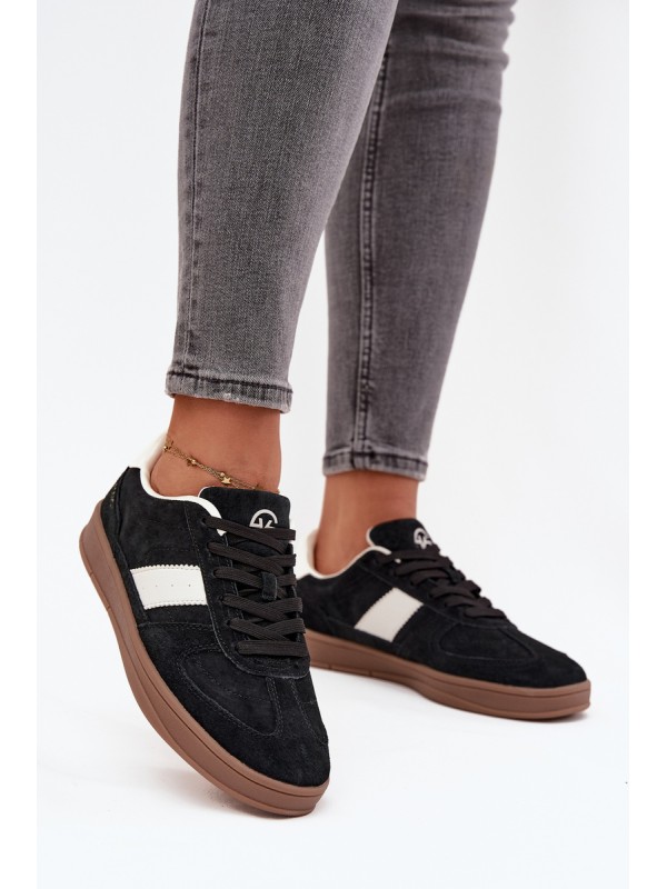 Suede Women's Sneakers Vinceza 14029 Black