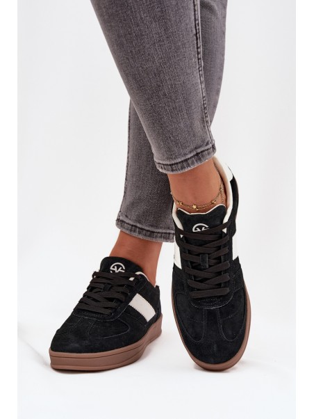 Suede Women's Sneakers Vinceza 14029 Black