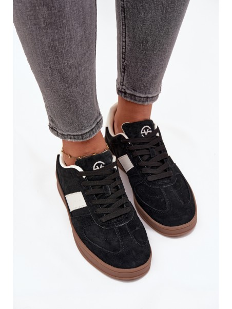 Suede Women's Sneakers Vinceza 14029 Black