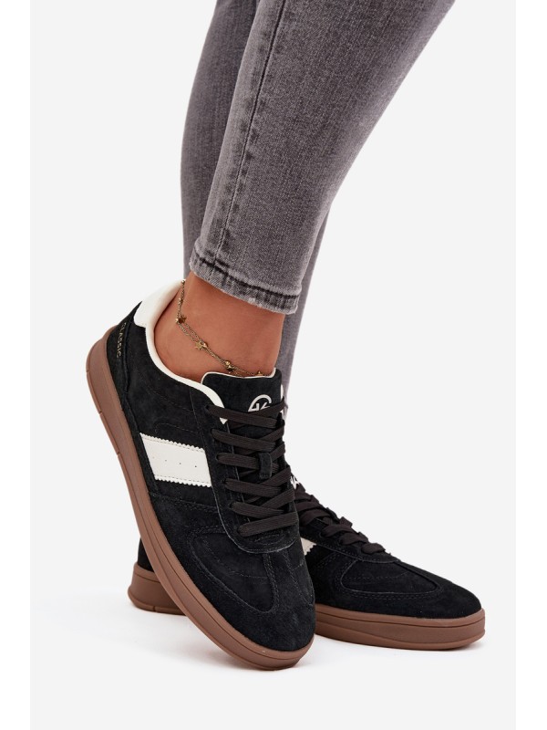 Suede Women's Sneakers Vinceza 14029 Black