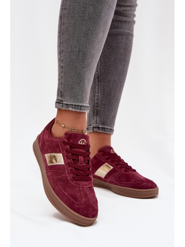 Suede Women's Sneakers Vinceza 14029 Burgundy 2