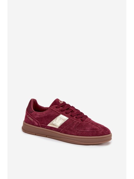 Suede Women's Sneakers Vinceza 14029 Burgundy
