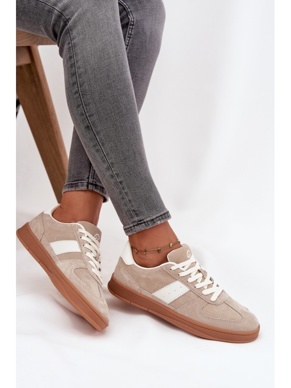 Suede Women's Sneakers Vinceza 14029 Beige