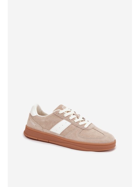 Suede Women's Sneakers Vinceza 14029 Beige
