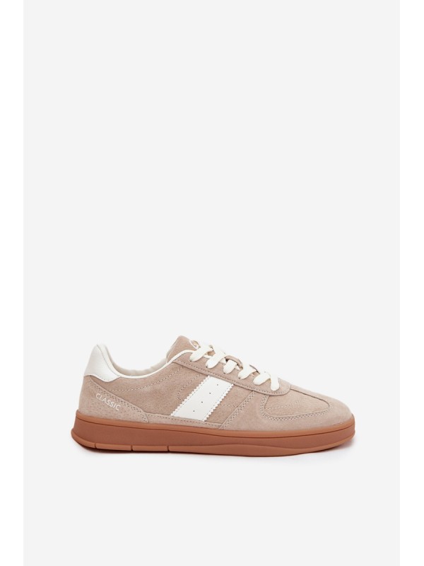 Suede Women's Sneakers Vinceza 14029 Beige