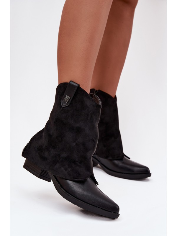 Insulated cowboy boots with heel black Sylvette 2