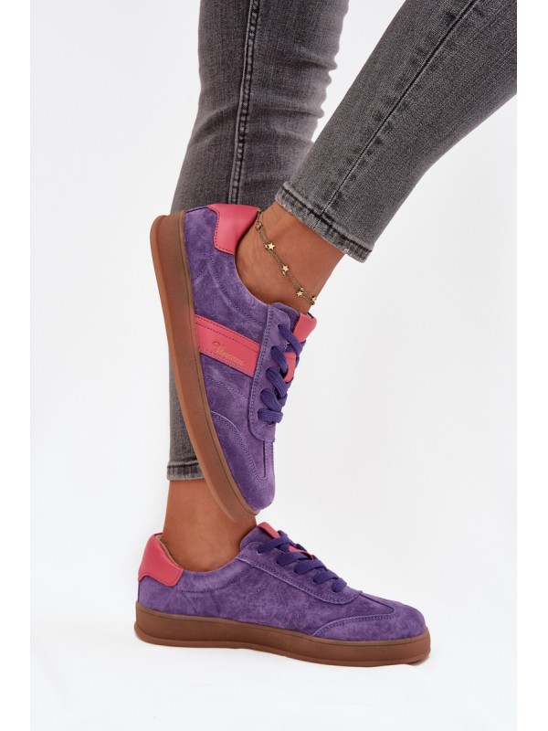 Suede Women's Sneakers Vinceza 79576 Purple