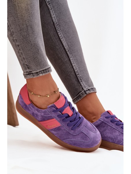 Suede Women's Sneakers Vinceza 79576 Purple