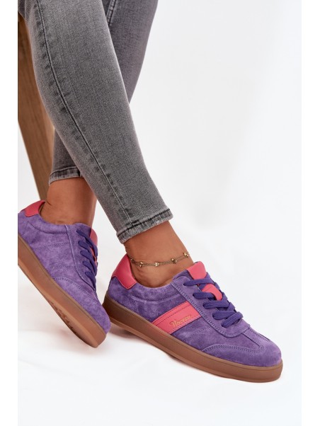 Suede Women's Sneakers Vinceza 79576 Purple