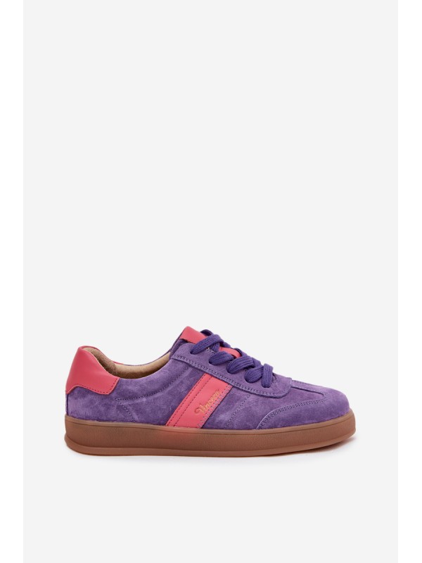 Suede Women's Sneakers Vinceza 79576 Purple