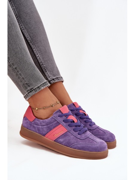 Suede Women's Sneakers Vinceza 79576 Purple