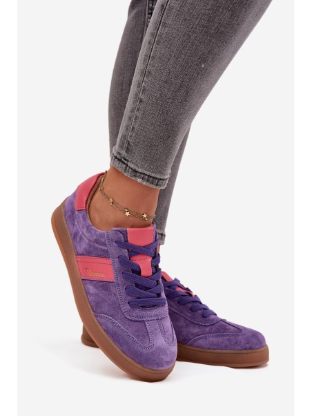 Suede Women's Sneakers Vinceza 79576 Purple