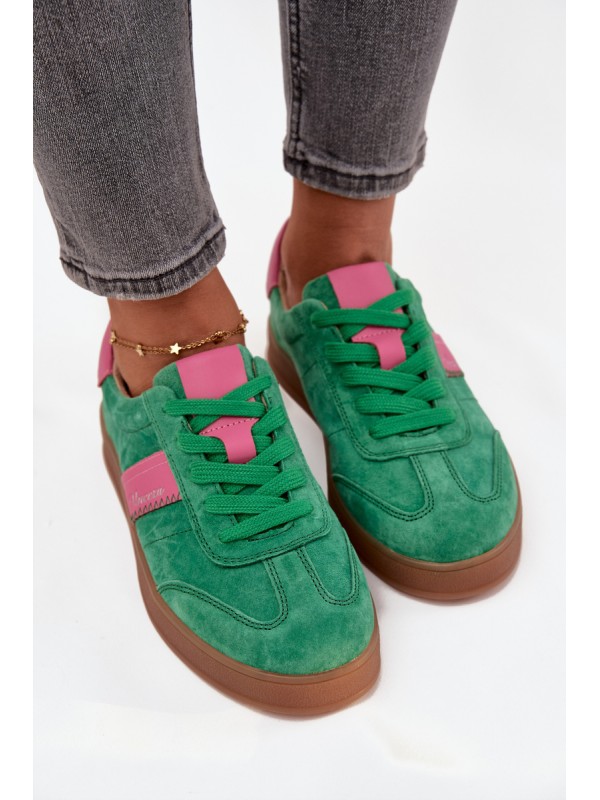 Suede Women's Sneakers Vinceza 79576 Green