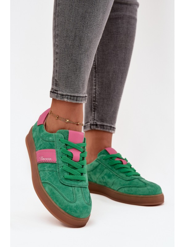 Suede Women's Sneakers Vinceza 79576 Green