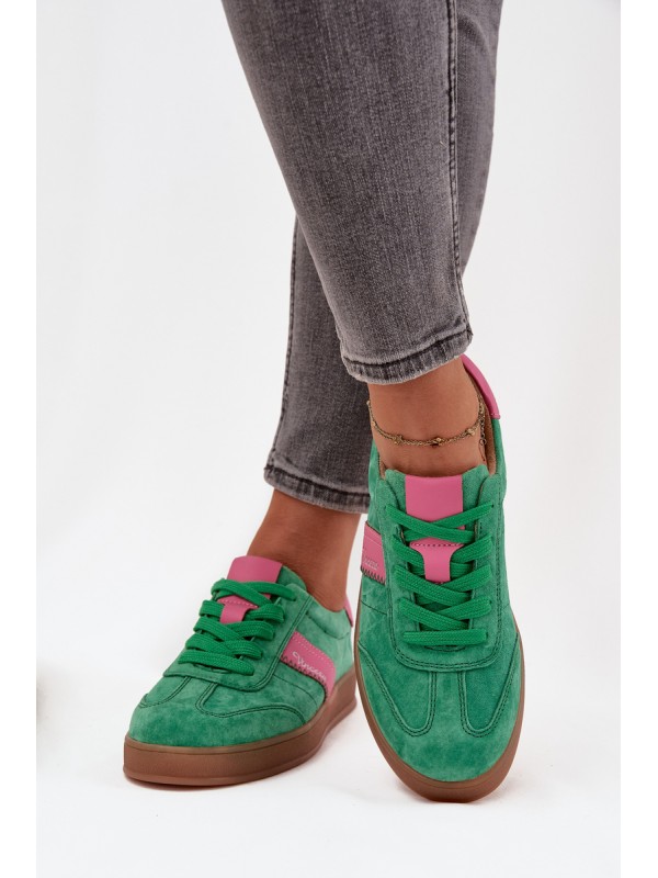 Suede Women's Sneakers Vinceza 79576 Green