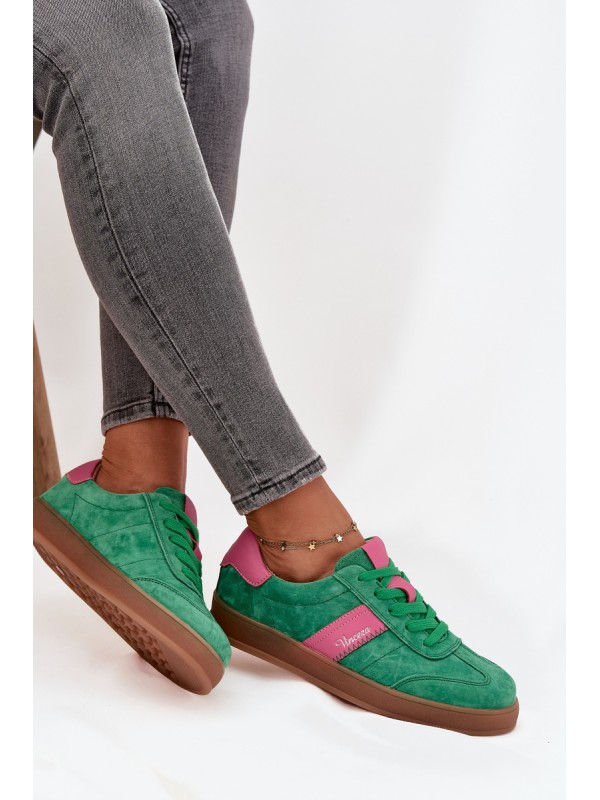 Suede Women's Sneakers Vinceza 79576 Green