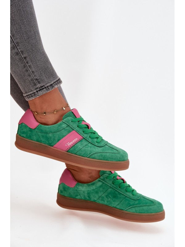 Suede Women's Sneakers Vinceza 79576 Green