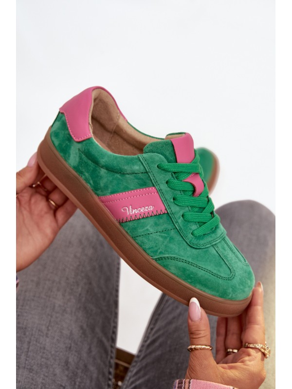 Suede Women's Sneakers Vinceza 79576 Green