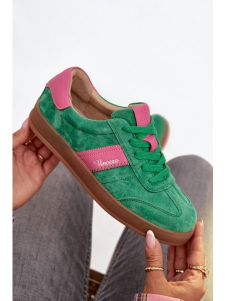 Suede Women's Sneakers Vinceza 79576 Green