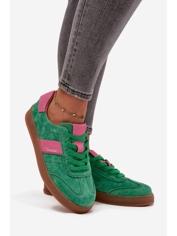 Suede Women's Sneakers Vinceza 79576 Green