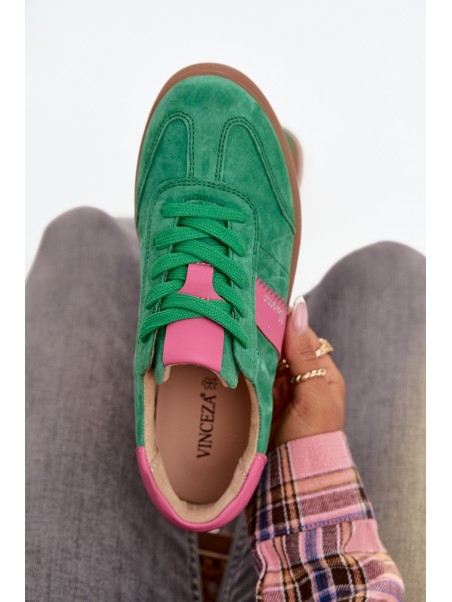 Suede Women's Sneakers Vinceza 79576 Green