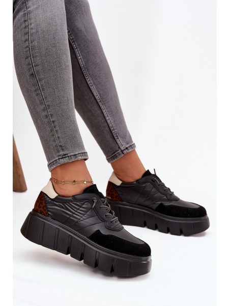 Women's Sports Sneakers On Platform Vinceza 58565 Black