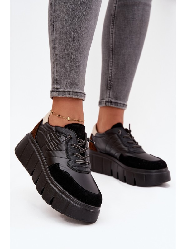 Women's Sports Sneakers On Platform Vinceza 58565 Black