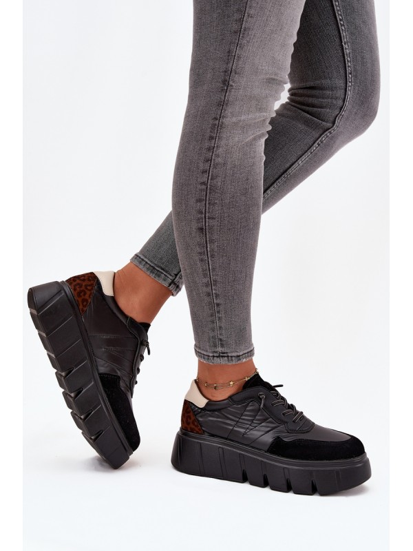 Women's Sports Sneakers On Platform Vinceza 58565 Black