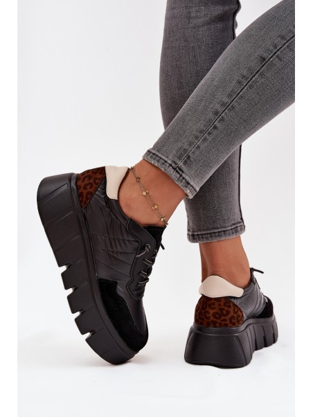 Women's Sports Sneakers On Platform Vinceza 58565 Black