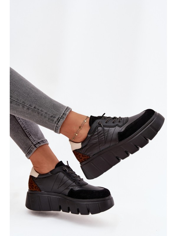 Women's Sports Sneakers On Platform Vinceza 58565 Black