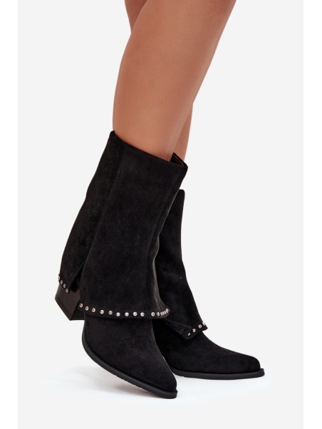 Women's Insulated Boots with Turned Cuff Vinceza 16516 Black