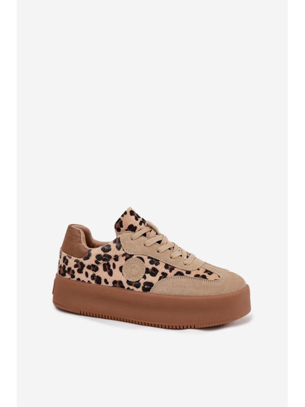Women's Sneakers on Platform Panther Big Star SS274763 Beige