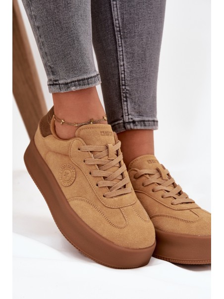 Women's Sneakers on Platform Panterka Big Star SS274762 Camel