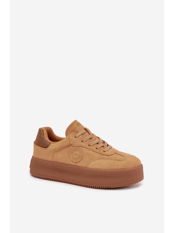 Women's Sneakers on Platform Panterka Big Star SS274762 Camel